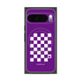 プレミアムスクエアケース with Pixelsnap［ Racing checkered flag Purple - レーシングチェッカーフラッグ パープル ］