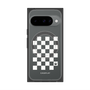 プレミアムスクエアケース with Pixelsnap［ Racing checkered flag White - レーシングチェッカーフラッグ ホワイト ］