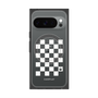 プレミアムスクエアケース with Pixelsnap［ Racing checkered flag White - レーシングチェッカーフラッグ ホワイト ］