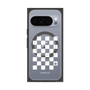 プレミアムスクエアケース with Pixelsnap［ Racing checkered flag White - レーシングチェッカーフラッグ ホワイト ］