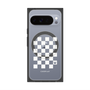 プレミアムスクエアケース with Pixelsnap［ Racing checkered flag White - レーシングチェッカーフラッグ ホワイト ］