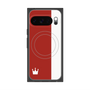 プレミアムスクエアケース with Pixelsnap［ CASEPLAY Bi-Colors Red & White - ケースプレイ・バイカラー レッド＆ホワイト ］