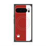 プレミアムスクエアケース with Pixelsnap［ CASEPLAY Bi-Colors Red & White - ケースプレイ・バイカラー レッド＆ホワイト ］