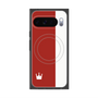 プレミアムスクエアケース with Pixelsnap［ CASEPLAY Bi-Colors Red & White - ケースプレイ・バイカラー レッド＆ホワイト ］