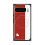 プレミアムスクエアケース with Pixelsnap［ CASEPLAY Bi-Colors Red & White - ケースプレイ・バイカラー レッド＆ホワイト ］