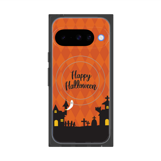 プレミアムスクエアケース with Pixelsnap［ Halloween World - Orange ］