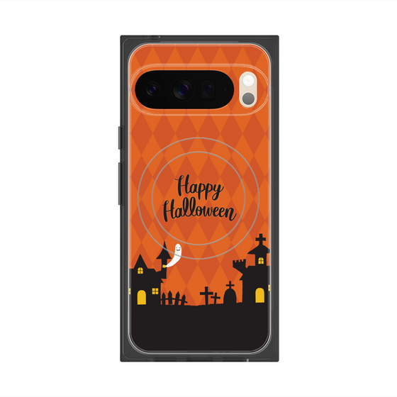 プレミアムスクエアケース with Pixelsnap［ Halloween World - Orange ］