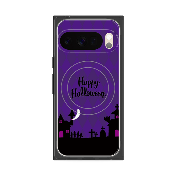 プレミアムスクエアケース with Pixelsnap［ Halloween World - Purple ］