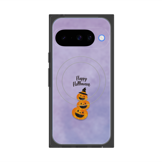 プレミアムスクエアケース with Pixelsnap［ Happy Halloween - Pumpkin ］