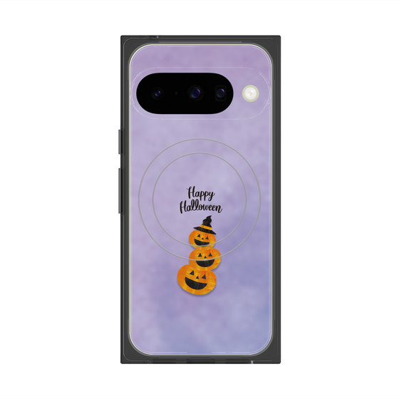 プレミアムスクエアケース with Pixelsnap［ Happy Halloween - Pumpkin ］
