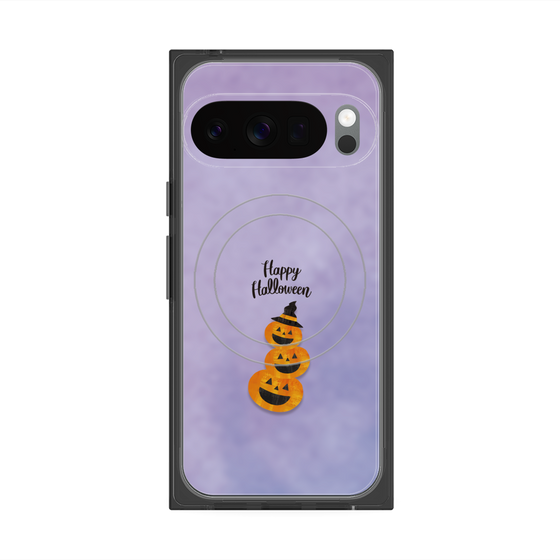プレミアムスクエアケース with Pixelsnap［ Happy Halloween - Pumpkin ］