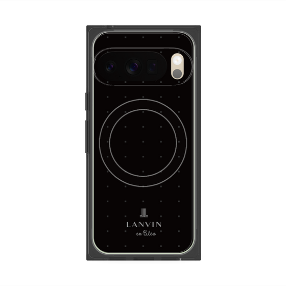 プレミアムスクエアケース with Pixelsnap［ LANVIN en Bleu Tiny dots Black - ランバン ドット ブラック ］