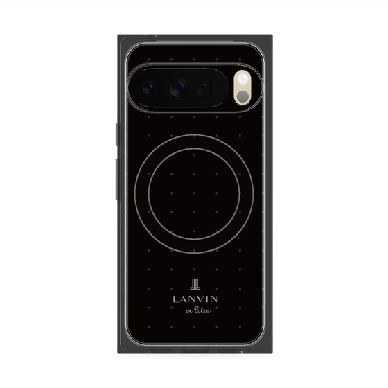 プレミアムスクエアケース with Pixelsnap［ LANVIN en Bleu Tiny dots Black - ランバン ドット ブラック ］