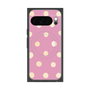 プレミアムスクエアケース with Pixelsnap［ 水彩ドット・レトロカラー - Pink ］