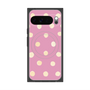 プレミアムスクエアケース with Pixelsnap［ 水彩ドット・レトロカラー - Pink ］