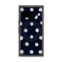 プレミアムスクエアケース with Pixelsnap［ 水彩ドット・レトロカラー - Navy ］