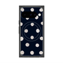 プレミアムスクエアケース with Pixelsnap［ 水彩ドット・レトロカラー - Navy ］