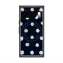 プレミアムスクエアケース with Pixelsnap［ 水彩ドット・レトロカラー - Navy ］