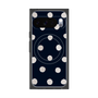 プレミアムスクエアケース with Pixelsnap［ 水彩ドット・レトロカラー - Navy ］