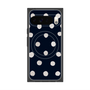 プレミアムスクエアケース with Pixelsnap［ 水彩ドット・レトロカラー - Navy ］