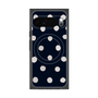 プレミアムスクエアケース with Pixelsnap［ 水彩ドット・レトロカラー - Navy ］