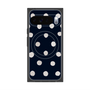 プレミアムスクエアケース with Pixelsnap［ 水彩ドット・レトロカラー - Navy ］