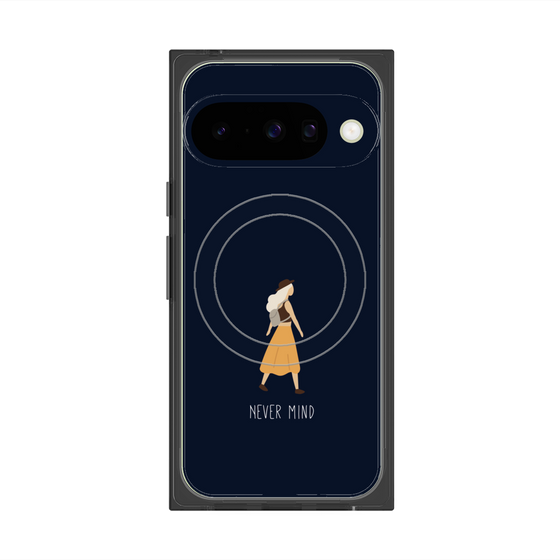 プレミアムスクエアケース with Pixelsnap［ Never Mind - Navy ］