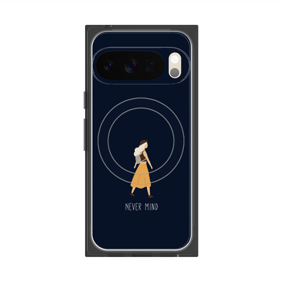 プレミアムスクエアケース with Pixelsnap［ Never Mind - Navy ］