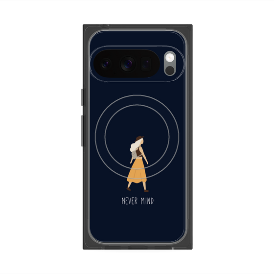 プレミアムスクエアケース with Pixelsnap［ Never Mind - Navy ］