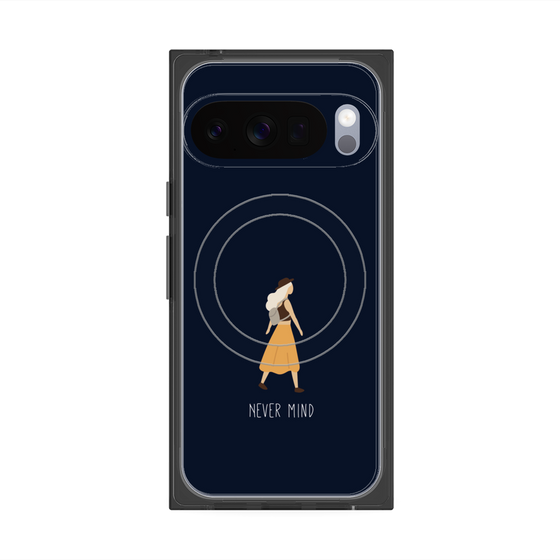 プレミアムスクエアケース with Pixelsnap［ Never Mind - Navy ］