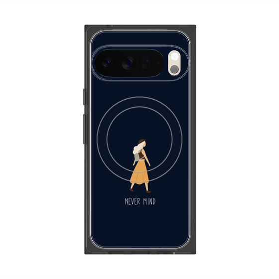 プレミアムスクエアケース with Pixelsnap［ Never Mind - Navy ］