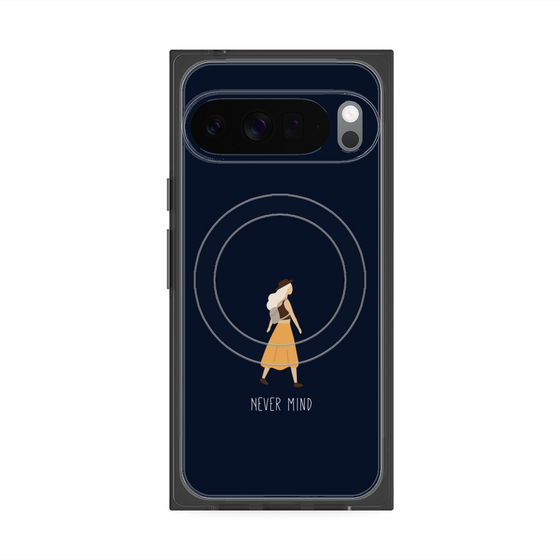 プレミアムスクエアケース with Pixelsnap［ Never Mind - Navy ］