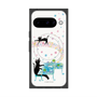 プレミアムスクエアケース with Pixelsnap［ おかべてつろう - 黒猫クロのとおりみち ］
