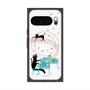 プレミアムスクエアケース with Pixelsnap［ おかべてつろう - 黒猫クロのとおりみち ］