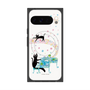 プレミアムスクエアケース with Pixelsnap［ おかべてつろう - 黒猫クロのとおりみち ］