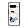 プレミアムスクエアケース with Pixelsnap［ おかべてつろう - 黒猫クロのとおりみち ］
