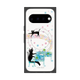 プレミアムスクエアケース with Pixelsnap［ おかべてつろう - 黒猫クロのとおりみち ］