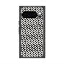 プレミアムスクエアケース with Pixelsnap［ Small Stripe - Gray × Black ］