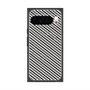 プレミアムスクエアケース with Pixelsnap［ Small Stripe - Gray × Black ］