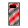 プレミアムスクエアケース with Pixelsnap［ Small Stripe - Red × Black ］