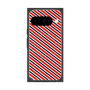 プレミアムスクエアケース with Pixelsnap［ Small Stripe - Red × Black ］