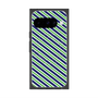 プレミアムスクエアケース with Pixelsnap［ Small Stripe - Navy × Green ］