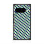 プレミアムスクエアケース with Pixelsnap［ Small Stripe - Navy × Green ］