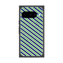 プレミアムスクエアケース with Pixelsnap［ Small Stripe - Navy × Green ］