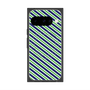プレミアムスクエアケース with Pixelsnap［ Small Stripe - Navy × Green ］