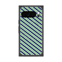 プレミアムスクエアケース with Pixelsnap［ Small Stripe - Navy × Green ］