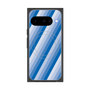 プレミアムスクエアケース with Pixelsnap［ Middle Stripe - Blue ］