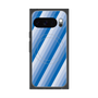 プレミアムスクエアケース with Pixelsnap［ Middle Stripe - Blue ］