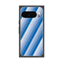 プレミアムスクエアケース with Pixelsnap［ Middle Stripe - Blue ］