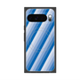 プレミアムスクエアケース with Pixelsnap［ Middle Stripe - Blue ］